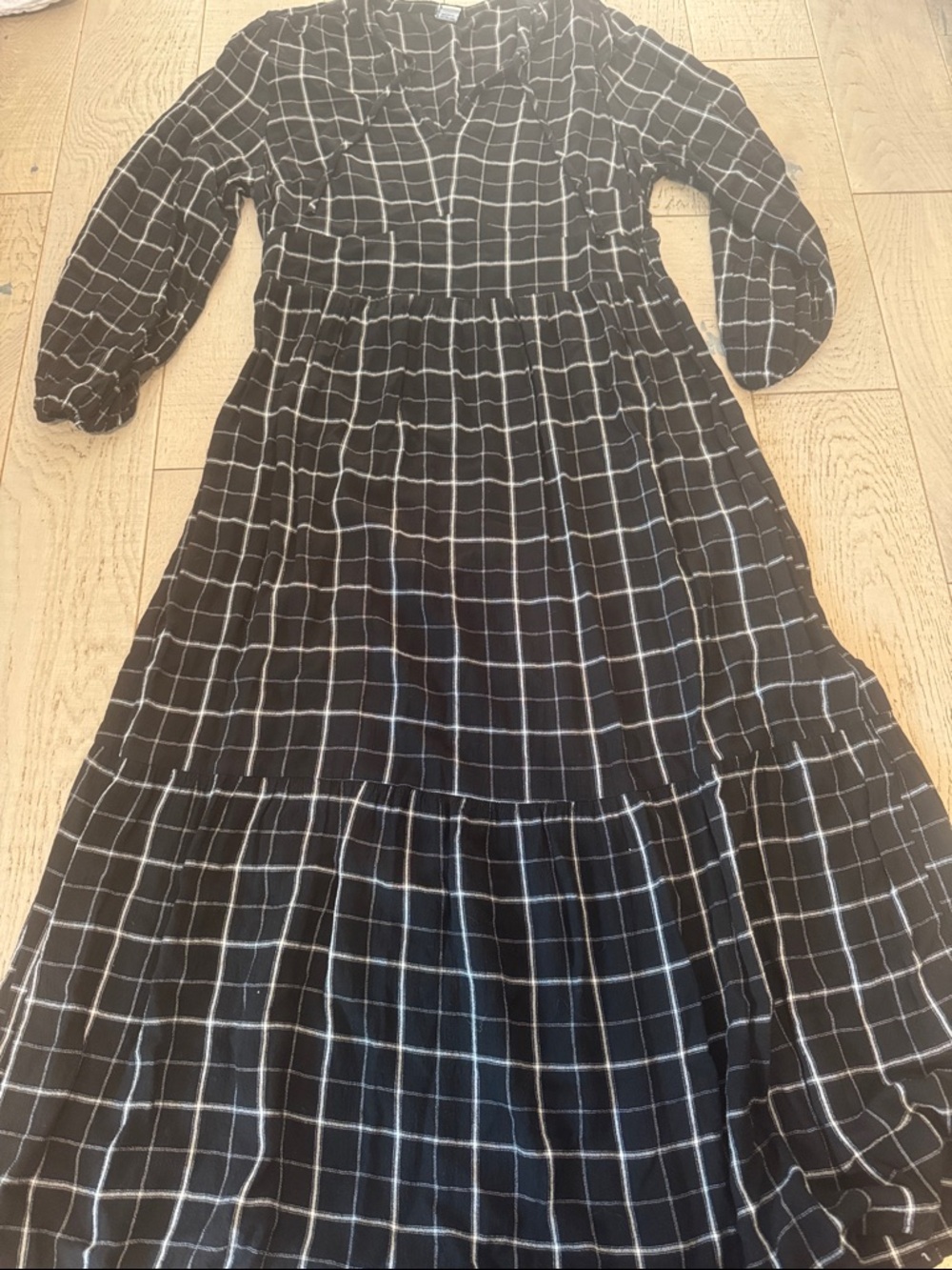 Old Navy Black and White Checked Dress